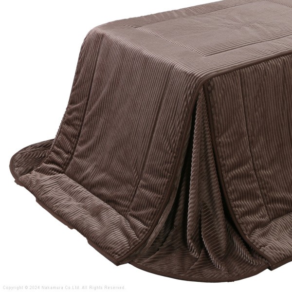 保温綿入りコーデュロイ ダイニングこたつ掛布団 240x240cm単品(80x80cmこたつ用) リバーシブル布団 正方形 保温 こたつ布団単品