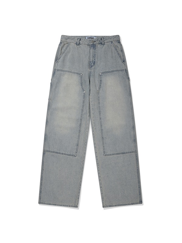 (PRE-ORDER 24th Mar.) CARPENTER WIDE FIT DENIM PANTS [LIGHT BLUE]