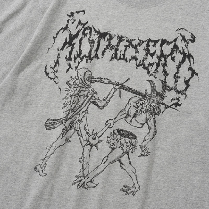 NOT4NERD スプリットTシャツ-グレー