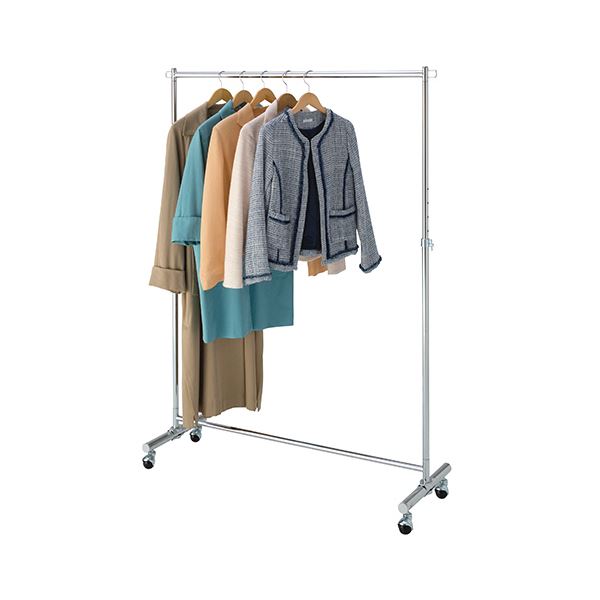 TANOSEE コートハンガー 幅1200mm シルバー 1台 [組立品]