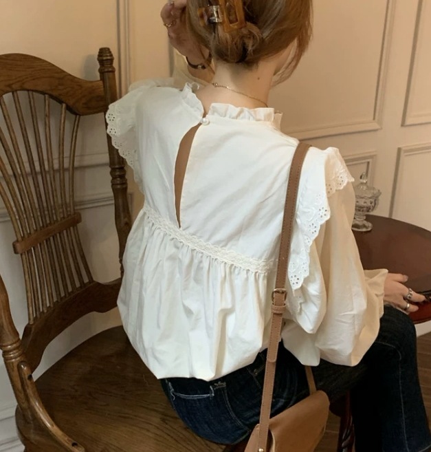 フリルブラウス ハイネック ボリューム袖 トップス ブラウス レギュラー丈 長袖 萌袖 セミフレア 細身 ストレート 裾ワイド レース 刺繍 シフォン 薄手 かわいい シンプル カジュアル 大人 フリルブラウス ハイネック ボリューム袖 トップス ブラウス レギュラー丈 長袖 萌袖 セミフレア 細身 ストレート 裾ワイド レース 刺繍 シフォン 薄手 かわいい シンプル カジュアル 大人