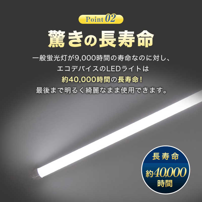 エコデバイス エコデバイス 40形LED直管 昼光色 EDLTL40LED-28N エコデバイス エコデバイス 40形LED直管 昼光色 EDLTL40LED-28N