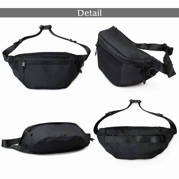 ウエスト ヒップバッグ メンズバッグ メンズファッション 撥水加工 ポリエステル ウエストポーチ