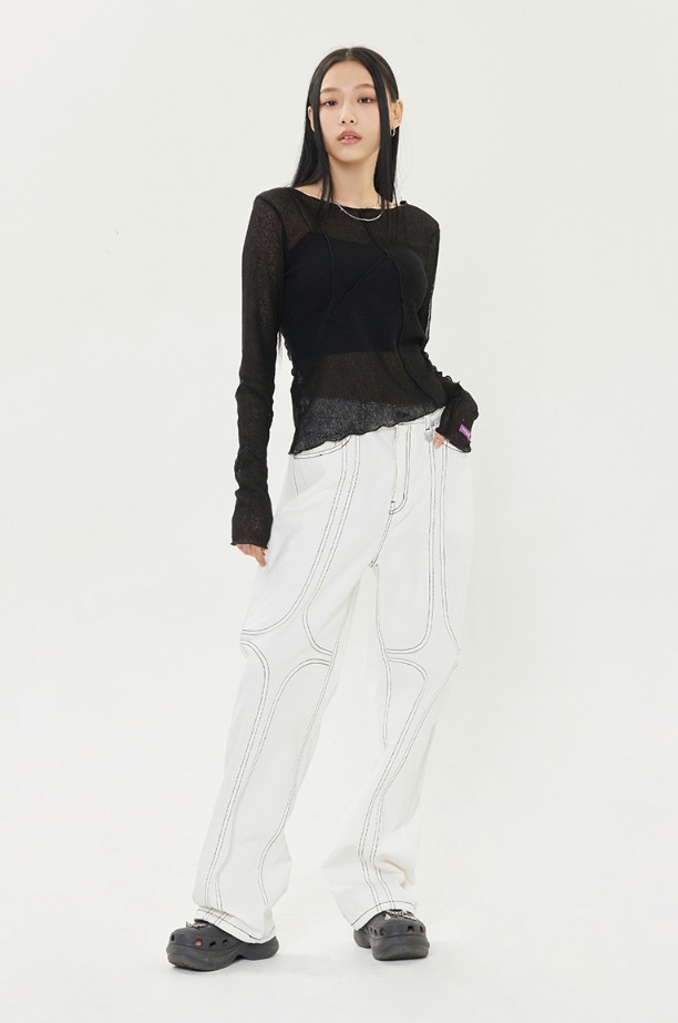 [TARGETTO] SHINING T STITCH PANTS