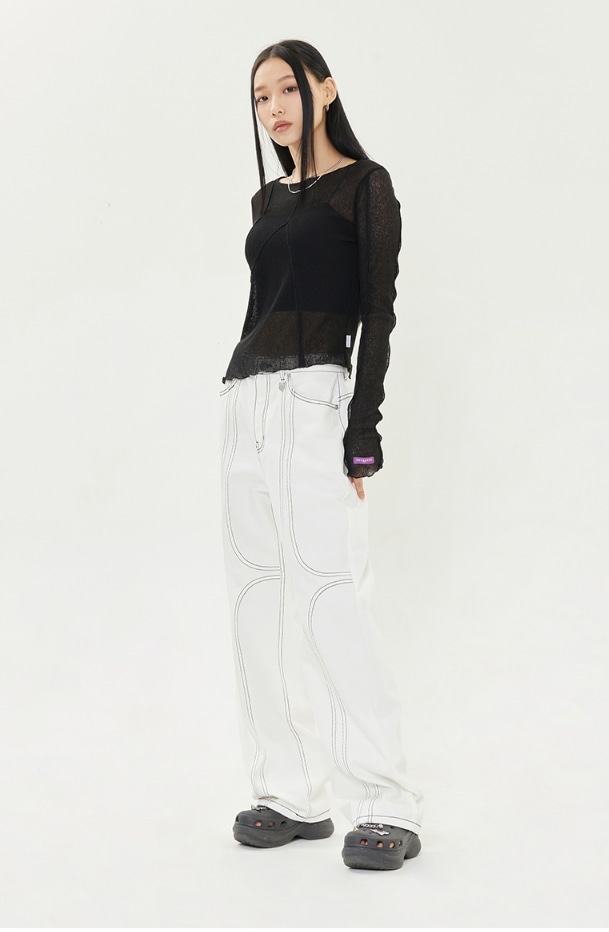 [TARGETTO] SHINING T STITCH PANTS