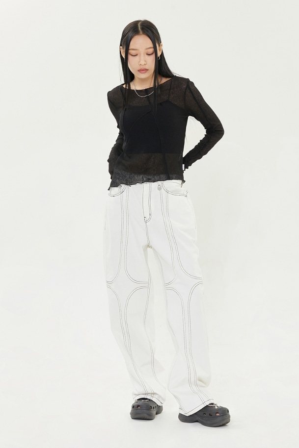 [TARGETTO] SHINING T STITCH PANTS