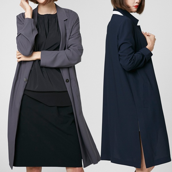 ヨプトゥイムロングジャケット/テーラード/ロングカラー/膝の下丈/ルーズフィット/シティカジュアル/ M / L / XL / 3サイズ ヨプトゥイムロングジャケット/テーラード/ロングカラー/膝の下丈/ルーズフィット/シティカジュアル/ M / L / XL / 3サイズ