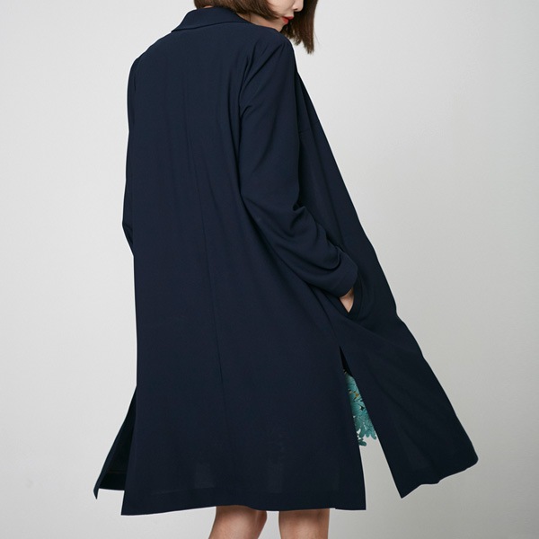 ヨプトゥイムロングジャケット/テーラード/ロングカラー/膝の下丈/ルーズフィット/シティカジュアル/ M / L / XL / 3サイズ ヨプトゥイムロングジャケット/テーラード/ロングカラー/膝の下丈/ルーズフィット/シティカジュアル/ M / L / XL / 3サイズ