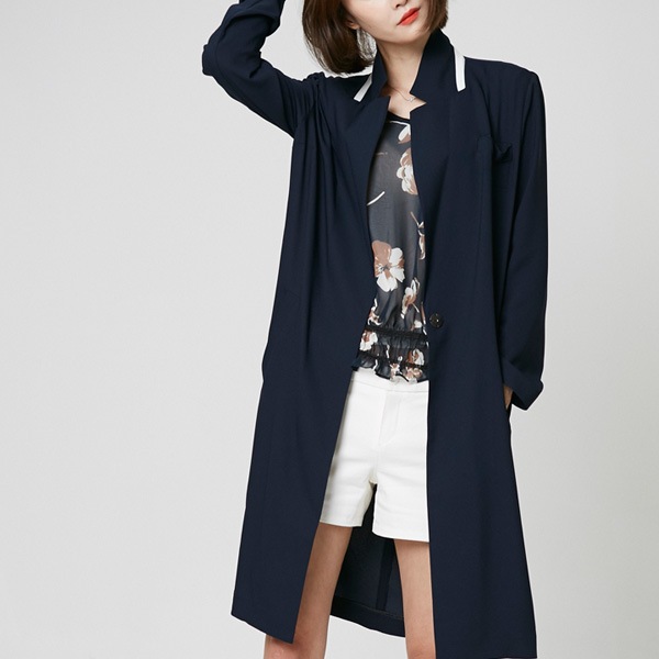 ヨプトゥイムロングジャケット/テーラード/ロングカラー/膝の下丈/ルーズフィット/シティカジュアル/ M / L / XL / 3サイズ ヨプトゥイムロングジャケット/テーラード/ロングカラー/膝の下丈/ルーズフィット/シティカジュアル/ M / L / XL / 3サイズ