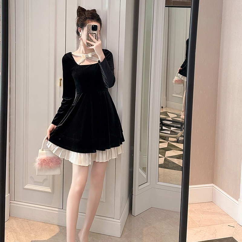 【JY.上品】 2025秋 蝶結び ベルベット プリーツ ドレス パーティー キャバ 大人 同窓会 披露宴 卒業式 結婚式 演奏会 ウェディング 二次会 メガ割 【JY.上品】 2025秋 蝶結び ベルベット プリーツ ドレス パーティー キャバ 大人 同窓会 披露宴 卒業式 結婚式 演奏会 ウェディング 二次会 メガ割