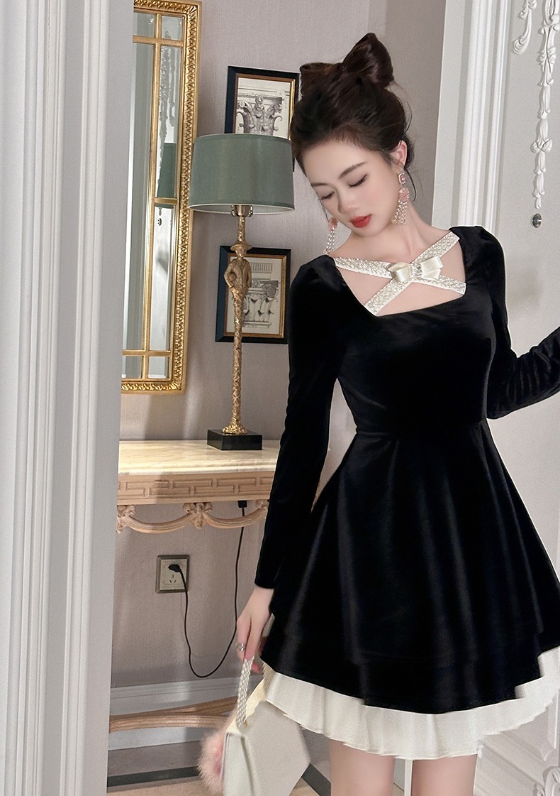 【JY.上品】 2025秋 蝶結び ベルベット プリーツ ドレス パーティー キャバ 大人 同窓会 披露宴 卒業式 結婚式 演奏会 ウェディング 二次会 メガ割 【JY.上品】 2025秋 蝶結び ベルベット プリーツ ドレス パーティー キャバ 大人 同窓会 披露宴 卒業式 結婚式 演奏会 ウェディング 二次会 メガ割