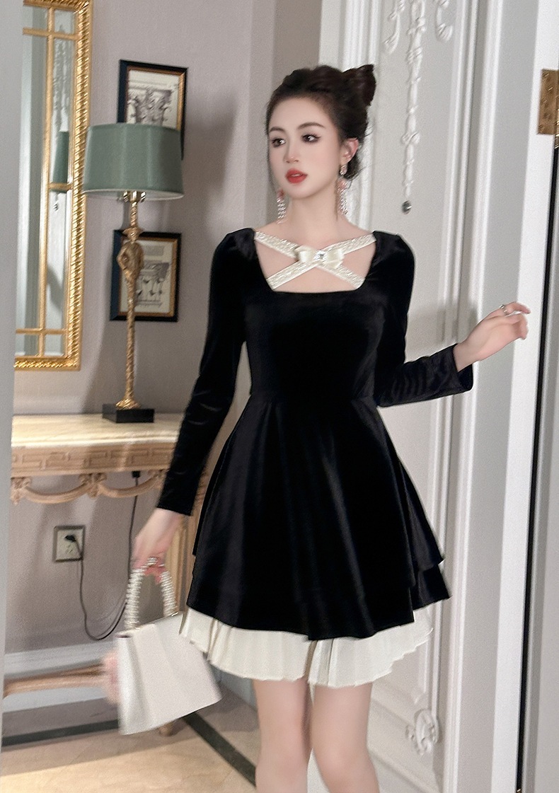 【JY.上品】 2025秋 蝶結び ベルベット プリーツ ドレス パーティー キャバ 大人 同窓会 披露宴 卒業式 結婚式 演奏会 ウェディング 二次会 メガ割 【JY.上品】 2025秋 蝶結び ベルベット プリーツ ドレス パーティー キャバ 大人 同窓会 披露宴 卒業式 結婚式 演奏会 ウェディング 二次会 メガ割