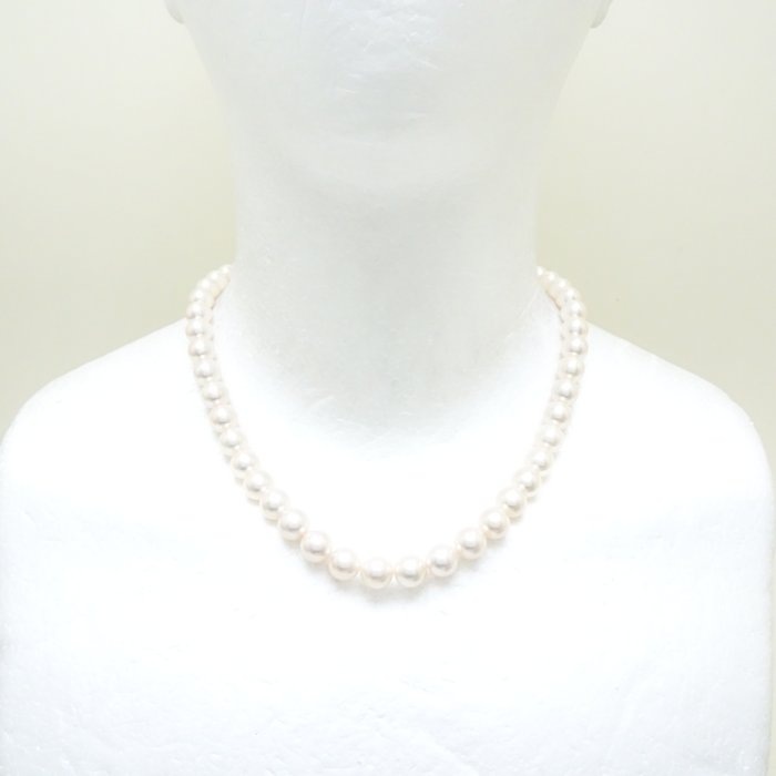 パール ネックレス あこや真珠8.0~8.5ミリ 43cm K14WG ホワイトゴールド/75319【中古】 パール ネックレス あこや真珠8.0~8.5ミリ 43cm K14WG ホワイトゴールド/75319【中古】