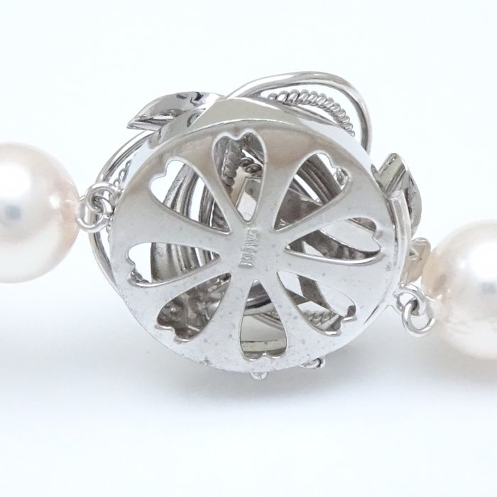 パール ネックレス あこや真珠8.0~8.5ミリ 43cm K14WG ホワイトゴールド/75319【中古】 パール ネックレス あこや真珠8.0~8.5ミリ 43cm K14WG ホワイトゴールド/75319【中古】