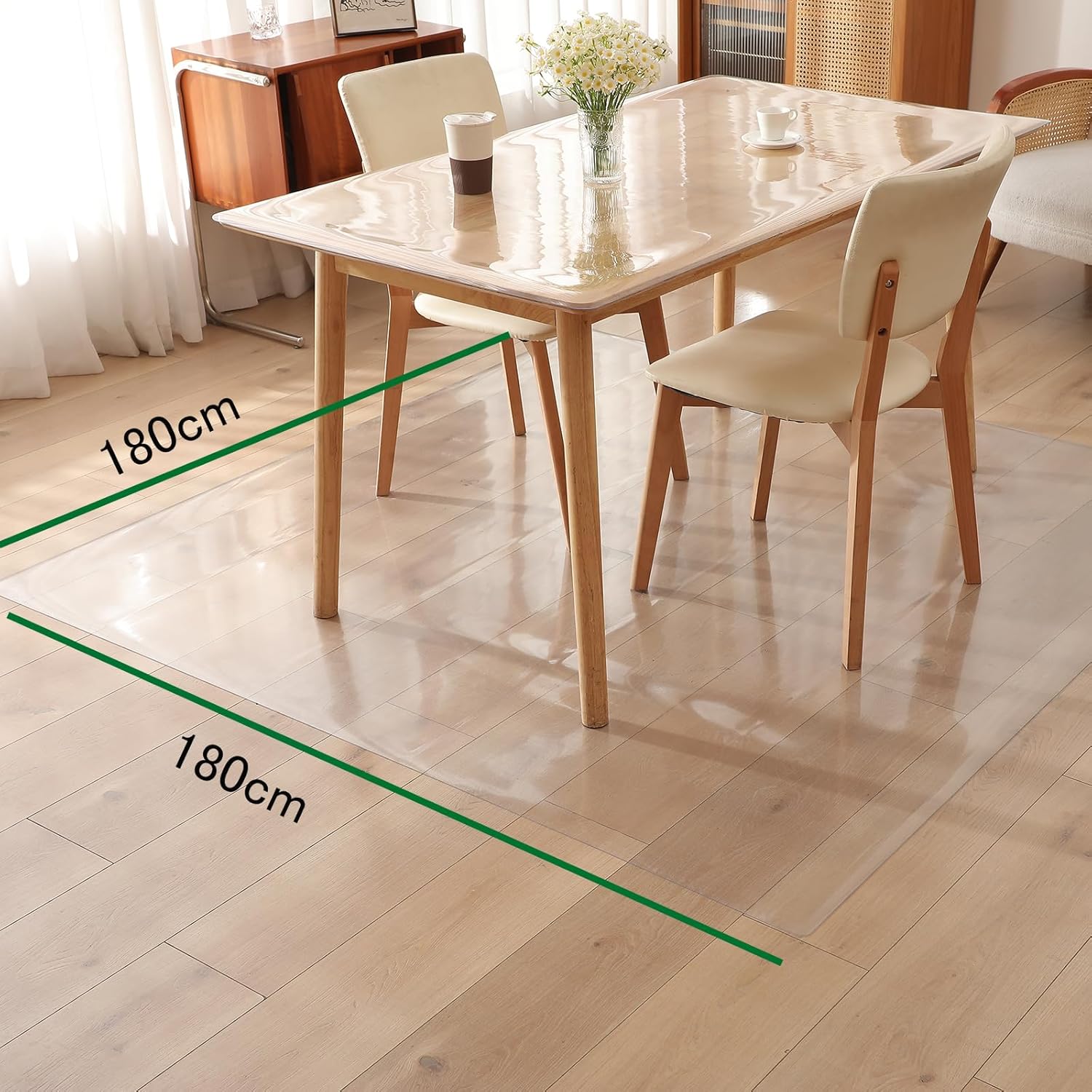 Yiwbj ダイニングマット 透明 エンボス加工 200x300cm 厚さ1.5mm 特大サイズ PVC 床保護マット クリア 撥水 ダイニングテーブル 下に敷くマット 超大判 床 保護シート Yiwbj ダイニングマット 透明 エンボス加工 200x300cm 厚さ1.5mm 特大サイズ PVC 床保護マット クリア 撥水 ダイニングテーブル 下に敷くマット 超大判 床 保護シート
