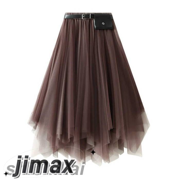 チュールスカート アシンメトリー ベルト付き ひざ丈 ロングスカート ふんわり ダンスウェア フレアスカート チュールスカート アシンメトリー ベルト付き ひざ丈 ロングスカート ふんわり ダンスウェア フレアスカート