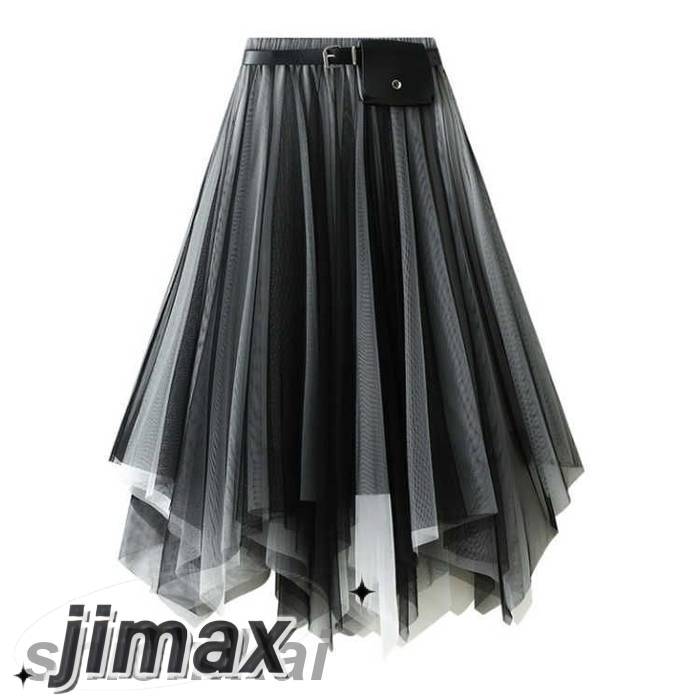 チュールスカート アシンメトリー ベルト付き ひざ丈 ロングスカート ふんわり ダンスウェア フレアスカート チュールスカート アシンメトリー ベルト付き ひざ丈 ロングスカート ふんわり ダンスウェア フレアスカート