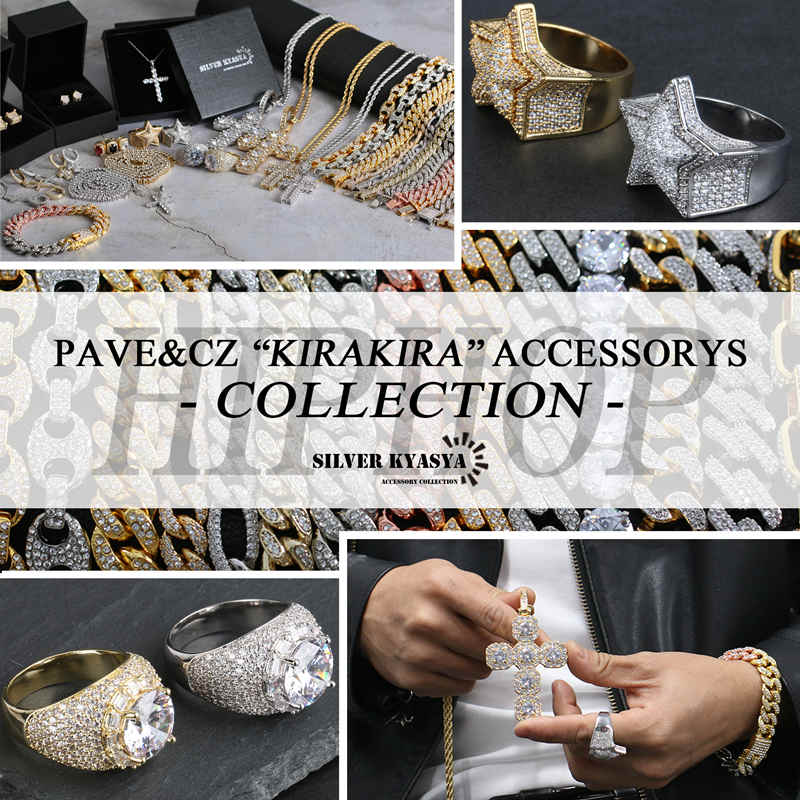 ラージ クロスネックレス CZ [n279]