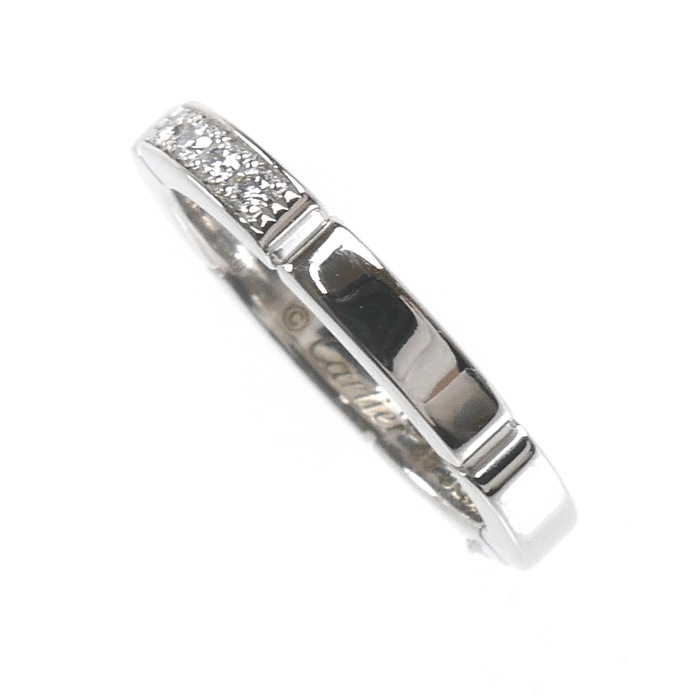 CARTIER カルティエ K18WG ホワイトゴールド マイヨン パンテール 4Pダイヤ リング・指輪 B4080445 ダイヤモンド 5号 45 3.6g レディース 中古 美品_1