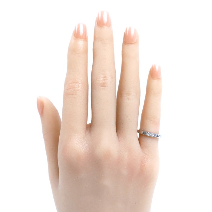 CARTIER カルティエ K18WG ホワイトゴールド マイヨン パンテール 4Pダイヤ リング・指輪 B4080445 ダイヤモンド 5号 45 3.6g レディース 中古 美品_6