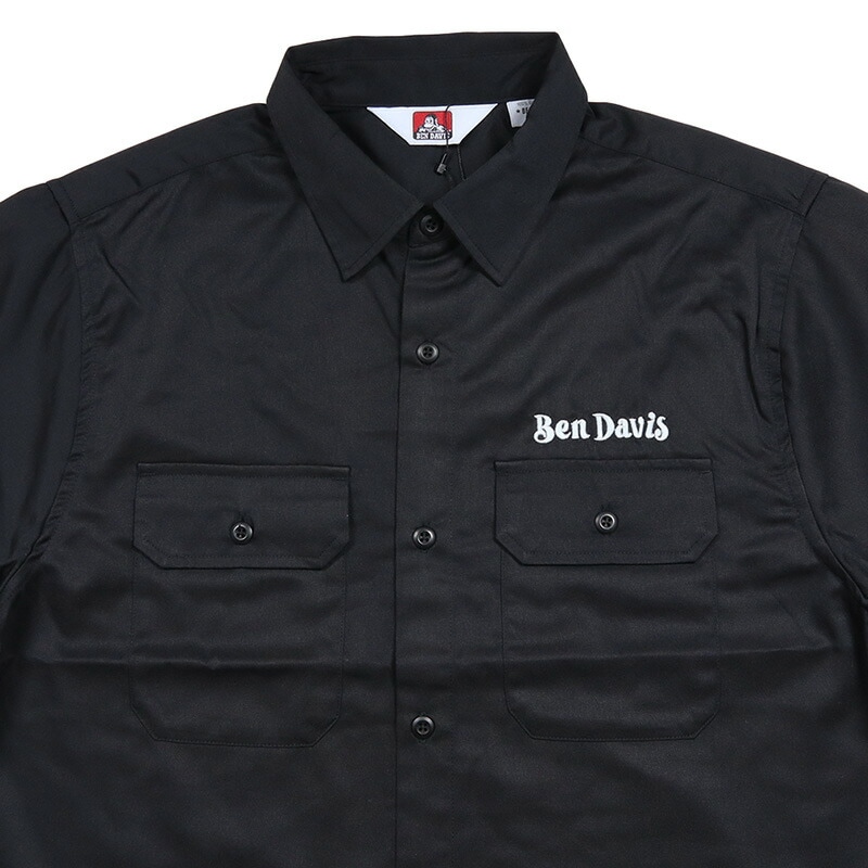 ベンデイビス 長袖シャツ BEN DAVIS ワークシャツ メンズ レディース ブランド 大きいサイズ おすすめ 人気 黒