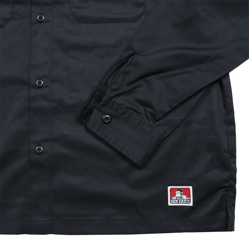 ベンデイビス 長袖シャツ BEN DAVIS ワークシャツ メンズ レディース ブランド 大きいサイズ おすすめ 人気 黒
