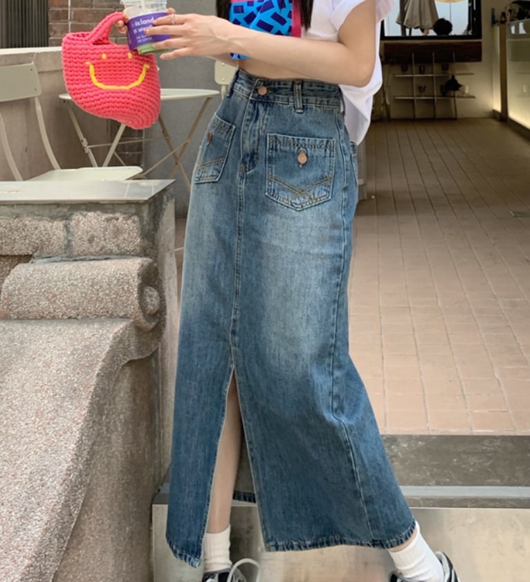 スカート モテアイテム デニムスカート ミモレ丈 サイドスリット 綿 デニム コットン 可愛い きれいめ 上品 おしゃれ かっこいい 可愛い ラブリー キュート ガーリー クール モード系 スカート モテアイテム デニムスカート ミモレ丈 サイドスリット 綿 デニム コットン 可愛い きれいめ 上品 おしゃれ かっこいい 可愛い ラブリー キュート ガーリー クール モード系
