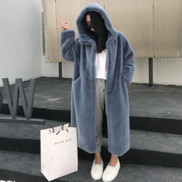 エコファー コート アウター フェイクファーコート コ コート アウター フード付き ロング 秋冬新作 エコファー コート アウター フェイクファーコート コ コート アウター フード付き ロング 秋冬新作