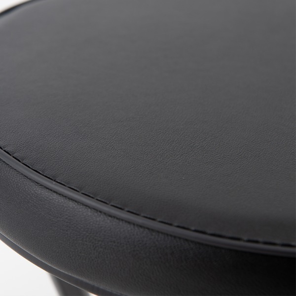 [6個セット]ベーススツール（ブラック/黒） 折りたたみ椅子/カウンターチェア/合成皮革/スチール/イス/丸イス/コンパクト/スリム/キッチン/クッション/パイプイス/完成品/NK-023