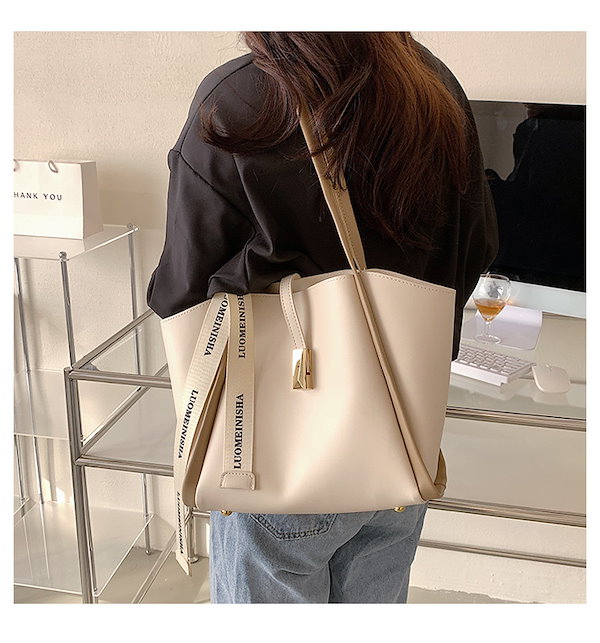 Qoo10] 韓国風 トートバッグ 大容量 ショルダー