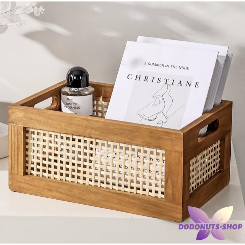 [7月新品-大ヒット中]アクセサリー トレイ 小物 ウッド バンブー 収納 バスケット 大小2点セット 全2色 韓国アクセサリー トレイ 小物 ウッド バンブー 収納 バスケット 大小2点セット 全2