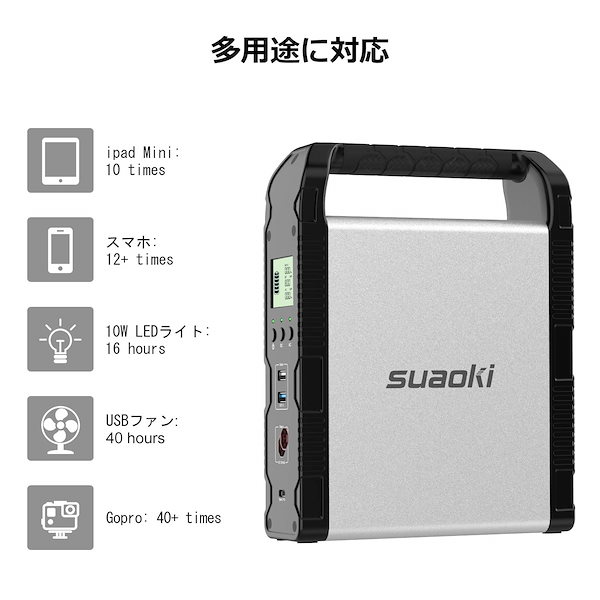 suaoki ポータブル電源 S200 54000mAh/200Wh Amazon | suaoki ポータブル電源 S200 54000mAh/200Wh モバイル