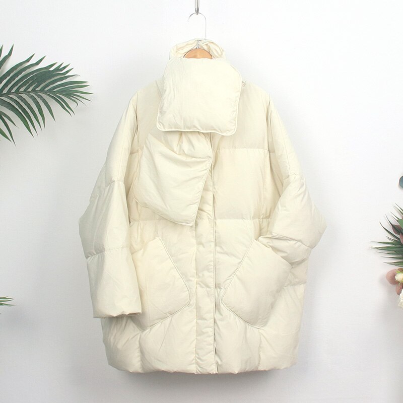 軽量 保温 アウター マフラー付きダウンコート ダウンジャケット ダウン&フェザー 襟なし コート あったかアウター アウター カジュアル レディース 通勤 通学 防寒 可愛い 韓国ファッション 軽量 保温 アウター マフラー付きダウンコート ダウンジャケット ダウン&フェザー 襟なし コート あったかアウター アウター カジュアル レディース 通勤 通学 防寒 可愛い 韓国ファッション
