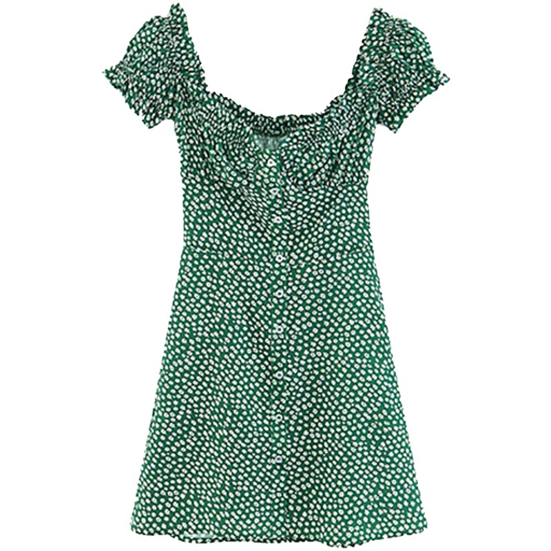 ワンピース 半袖 春 夏 かわいい aライン Aライン フレア フレアスカート ミニ丈 ショート丈 膝上 フリル袖 パフスリーブ 萌袖 Vネック スリム タイト 細身 ストレート Aライン スマート billgavett.com