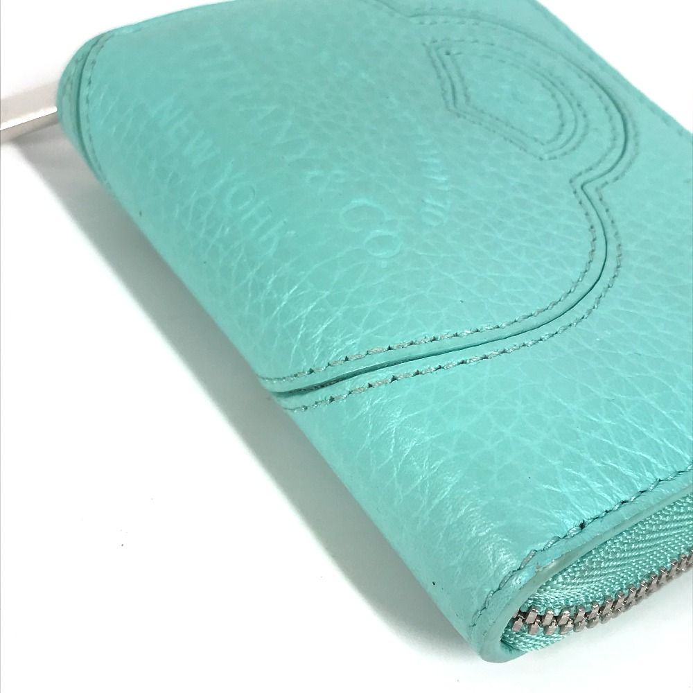 コインケース リターントゥティファニー コンパクトウォレット 財布 小銭入れ ハート ラウンドファスナー レザー ブルー コインケース リターントゥティファニー コンパクトウォレット 財布 小銭入れ ハート ラウンドファスナー レザー ブルー