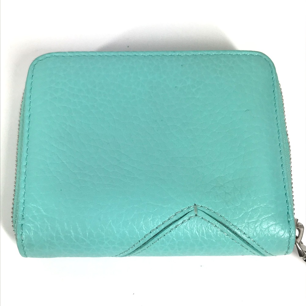 コインケース リターントゥティファニー コンパクトウォレット 財布 小銭入れ ハート ラウンドファスナー レザー ブルー コインケース リターントゥティファニー コンパクトウォレット 財布 小銭入れ ハート ラウンドファスナー レザー ブルー