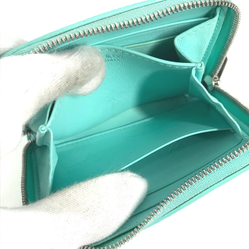 コインケース リターントゥティファニー コンパクトウォレット 財布 小銭入れ ハート ラウンドファスナー レザー ブルー コインケース リターントゥティファニー コンパクトウォレット 財布 小銭入れ ハート ラウンドファスナー レザー ブルー