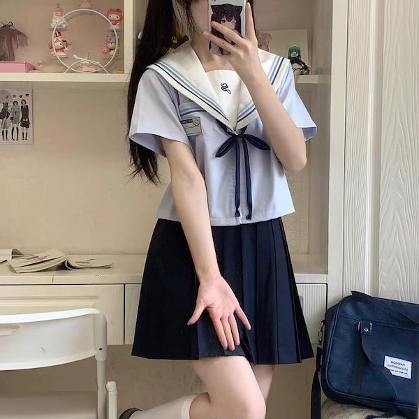 Qoo10] 日系セーラー服セット学院風セーラー服半袖