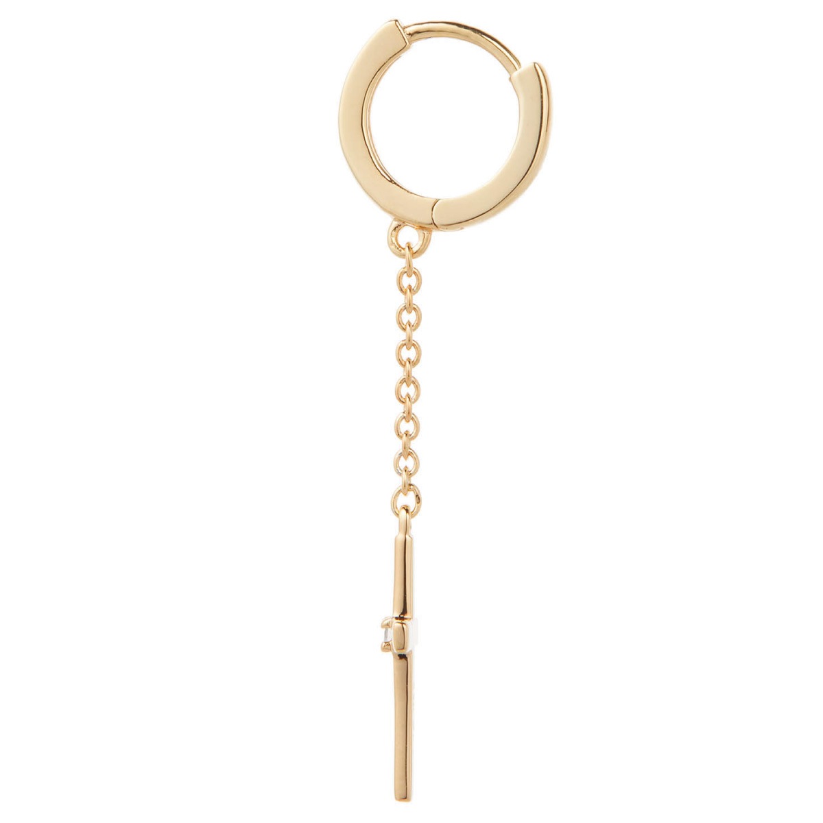 ピアス シルバー925 キュービックジルコニア 片耳用 1個売り フープ 十字架 クロス 揺れる ピアス シルバー925 キュービックジルコニア 片耳用 1個売り フープ 十字架 クロス 揺れる