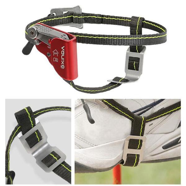 ロッククライミングフットアセンダー屋外ライザーツリークライミング安全装備赤