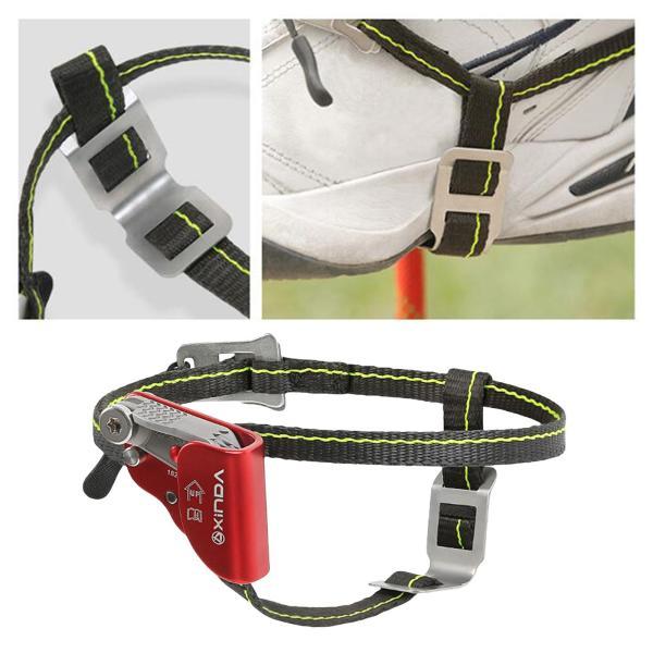 ロッククライミングフットアセンダー屋外ライザーツリークライミング安全装備赤