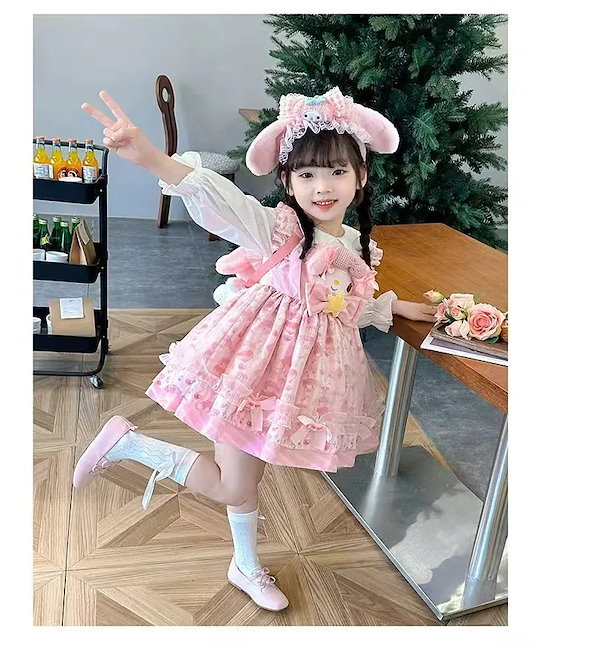 マイメロディ 音楽プリント ゴスロリドレス 🎀マイメロディちゃん推し活ロリィタコーデ🎀 #マイメロディ