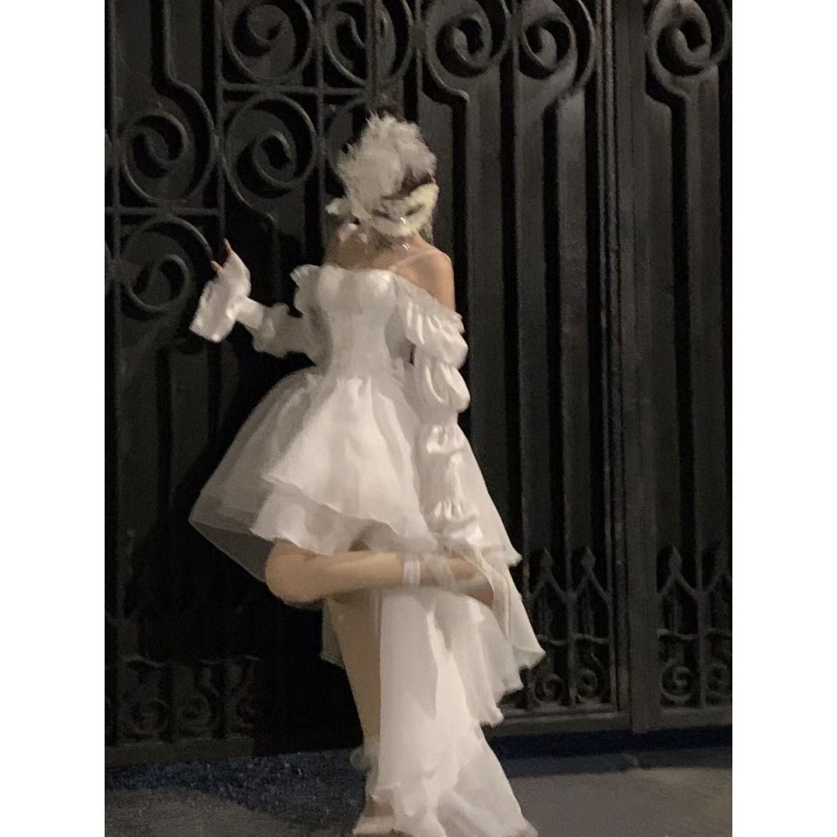 ガウンの気質ハイエンドワンラインドレスウエストスリムで甘いプリンセスワンピースドレスドレス ガウンの気質ハイエンドワンラインドレスウエストスリムで甘いプリンセスワンピースドレスドレス