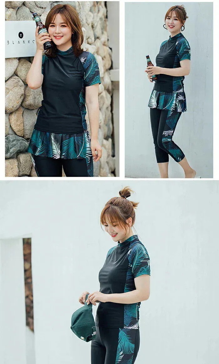 激安水着 体型カバー水着 レディース 3点セット 温泉 水遊び ミセス 代 30代 40代 50代 オトナ女子 温泉 胸元 お腹 お尻 太もも 女性 大きいサイズ XL-4XL 海水浴 ビーチやリ