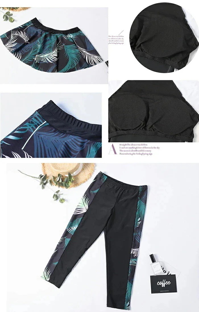 激安水着 体型カバー水着 レディース 3点セット 温泉 水遊び ミセス 代 30代 40代 50代 オトナ女子 温泉 胸元 お腹 お尻 太もも 女性 大きいサイズ XL-4XL 海水浴 ビーチやリ