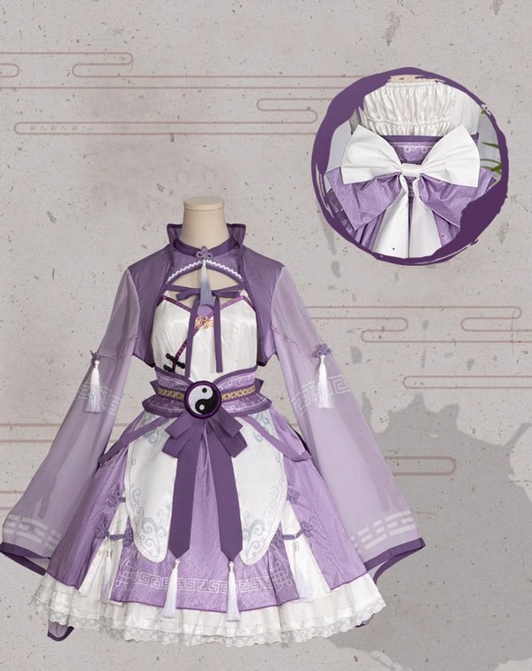 ワンピース ロリータ キョンシー ハロウィン 膝丈 中華風 レディース ゴスロリ Aライン ロリィタファッション リボン 長袖 ロリータワンピース コスチューム コスプレ 衣装 ゾンビ 可愛い 仮装 ワンピース ロリータ キョンシー ハロウィン 膝丈 中華風 レディース ゴスロリ Aライン ロリィタファッション リボン 長袖 ロリータワンピース コスチューム コスプレ 衣装 ゾンビ 可愛い 仮装