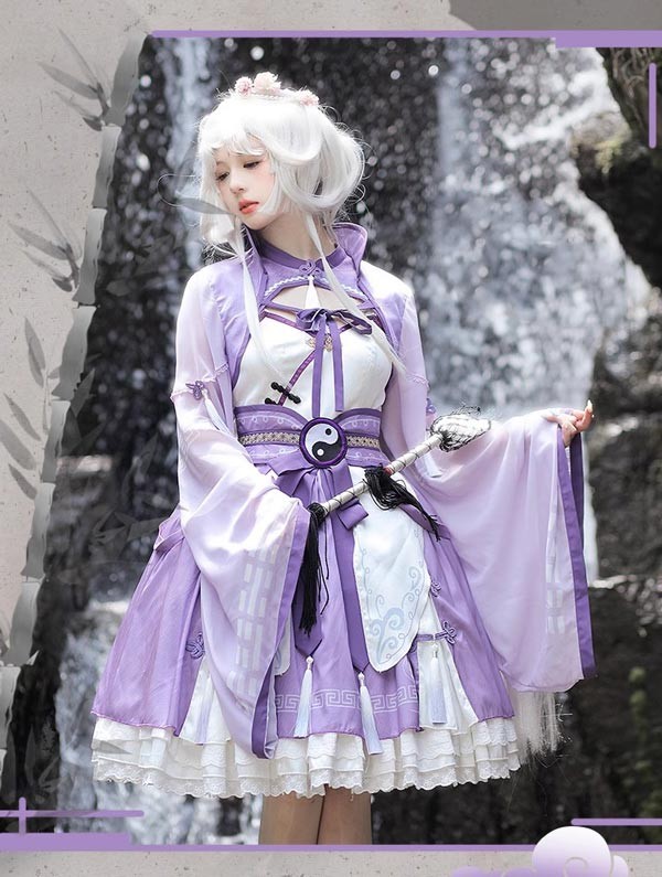 ワンピース ロリータ キョンシー ハロウィン 膝丈 中華風 レディース ゴスロリ Aライン ロリィタファッション リボン 長袖 ロリータワンピース コスチューム コスプレ 衣装 ゾンビ 可愛い 仮装 ワンピース ロリータ キョンシー ハロウィン 膝丈 中華風 レディース ゴスロリ Aライン ロリィタファッション リボン 長袖 ロリータワンピース コスチューム コスプレ 衣装 ゾンビ 可愛い 仮装