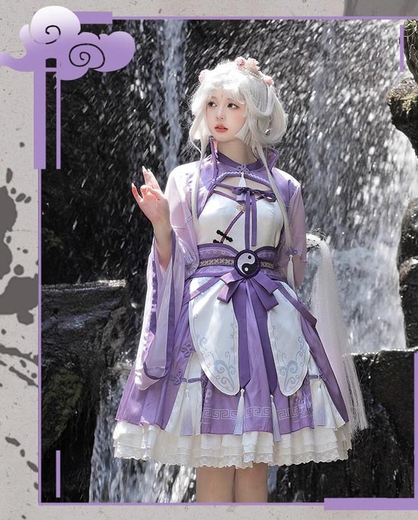 ワンピース ロリータ キョンシー ハロウィン 膝丈 中華風 レディース ゴスロリ Aライン ロリィタファッション リボン 長袖 ロリータワンピース コスチューム コスプレ 衣装 ゾンビ 可愛い 仮装 ワンピース ロリータ キョンシー ハロウィン 膝丈 中華風 レディース ゴスロリ Aライン ロリィタファッション リボン 長袖 ロリータワンピース コスチューム コスプレ 衣装 ゾンビ 可愛い 仮装