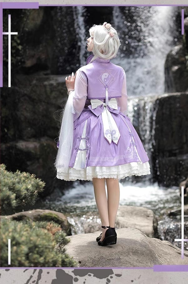 ワンピース ロリータ キョンシー ハロウィン 膝丈 中華風 レディース ゴスロリ Aライン ロリィタファッション リボン 長袖 ロリータワンピース コスチューム コスプレ 衣装 ゾンビ 可愛い 仮装 ワンピース ロリータ キョンシー ハロウィン 膝丈 中華風 レディース ゴスロリ Aライン ロリィタファッション リボン 長袖 ロリータワンピース コスチューム コスプレ 衣装 ゾンビ 可愛い 仮装