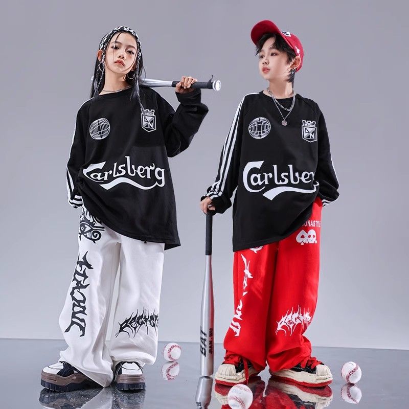 元旦の街のダンスの子供のファッション服のスーツの男の子の子供のヒップホップのhiphopのクールでかっこいい女の子のジャズの秋冬の出演服